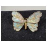 Vtg Wire-Wrapped Filigree Butterfly Brooch