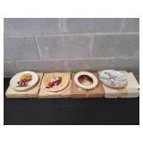 (4) Vtg Decorative Plates