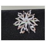 Vtg Gerry's Textured Silver-Tone Flower Brooch