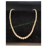 Vtg 13' Cream Colored Faux Pearl Choker