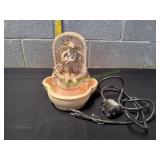 Vtg Cherub Tabletop Water Fountain