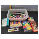 Small Tote of Markers, Pens, Pencils & More