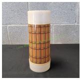 Vtg Aladdin's Best Buy Brown Plaid Thermos