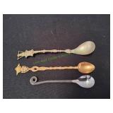 (3) Vtg Figural Spoons
