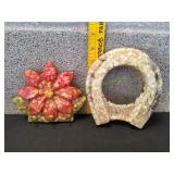 (2) Vtg Resin Mother of Peal Sculptures