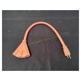 Short Orange 3-Way Heavy-Duty Extension Cord
