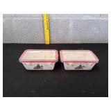 (2) Temp-tations Holiday 12oz Mini Loaf Pans