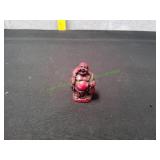 1.5' Red Cinnabar Resin Laughing Buddha Statue