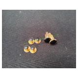 Vtg Pioneer Gold-Tone Cufflinks & Shirt Studs