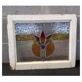 Vtg Leaded Stained Glass Window