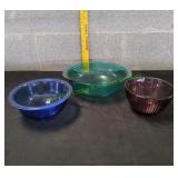 (3) Pyrex Bowls