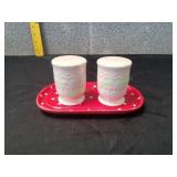 Pioneer Woman Vintage Lace Salt & Pepper Set