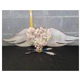 Wooden Wings w/ Heart & Double Arrow Wall Art