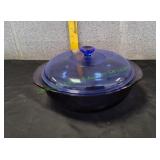 Amethyst Pyrex Casserole Dish w/ Blue Lid
