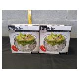 (2) Dips on Ice Acrylic Dip Bowl Sets