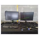 (2) Samsung Monitors w/ Keyboards and Cords