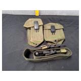 Lg Nylon Military Belt w/Canvas Magazine Pouches