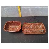 Brown Ceramic Baking Mold w/ Serving Tray
