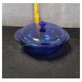 Blue Pyrex Casserole Dish w/ Lid