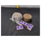 (2) Plastic Match Safe Container w/(4) Matchboxes