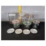 Glass Canisters w/ Wire Bail Lids & More