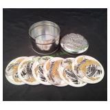 Live to Ride Harley Davidson Coasters in Tin