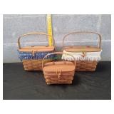 (3) Longaberger Baskets