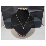 Vtg Gold-Tone Caged Orb Pendant