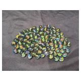 1lb of Cat Eye Marbles in Crown Royal Bag