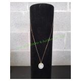 Vtg Sara Coventry Blue Lace Cameo Pendant Necklace
