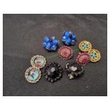 (5) Vtg Clip-On Earrings