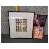 Framed Marilyn Monroe Postage Stamps & More