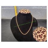 Gold-Tone Twist Rope Chain Necklace w/ Bracelet