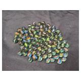 1lb of Cat Eye Marbles in Crown Royal Bag