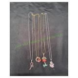 (4) Holiday-Themed Necklaces