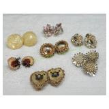 (7) Vtg Clip-On Earrings