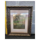 14.5x17.5 Framed etched Metal Foil Portrait