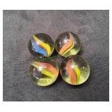 (4) Larger Marbles