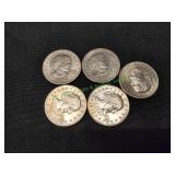 (5) 1979 Susan B Anthony Dollar Coins