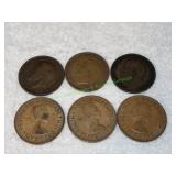 (6) United Kingdom One Pennies