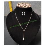 Vtg Avon Silver-Tone Y-Necklace