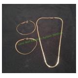 Gold-Tone Link Chain Necklace w/ Bracelets