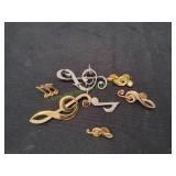 (7) Musical Not Brooches/Pins