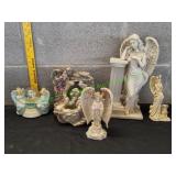 Vtg Angel Sculptures, Musical Angels & More