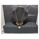Vtg Gold-Tone Filigree Heart Pendant