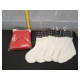 (5) Holiday Stockings w/ Red Chair Covers