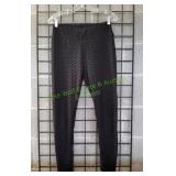 Ladies Black Leggings, Sz XL