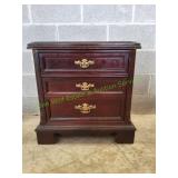 Dark Wood 2-Drawer Nightstand