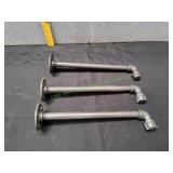 (3) Industrial Iron Pipe Shelf Brackets