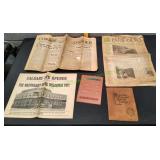 Vtg WWII Ration Tokens in Holder & Newspapers